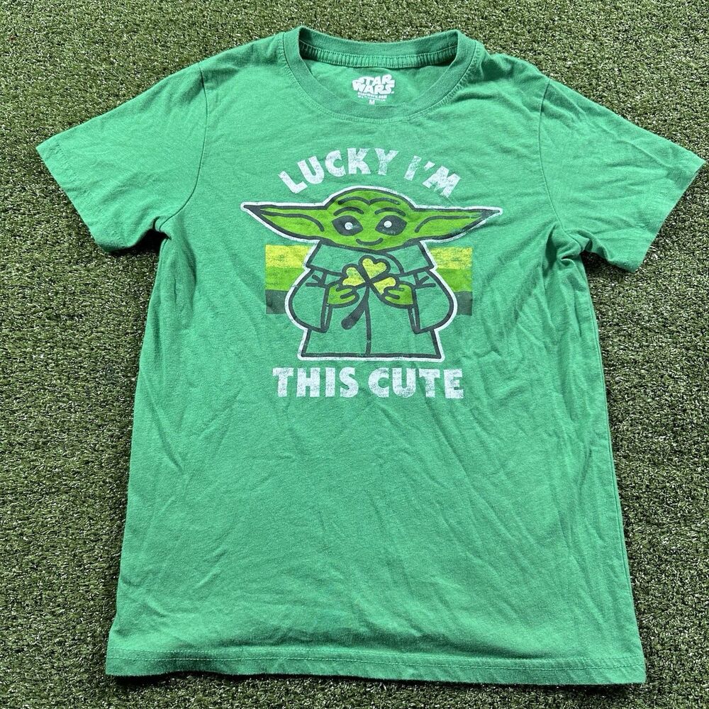 Star Wars Baby Yoda Grogu Shirt Lucky I’m This Cute Shirt Youth M